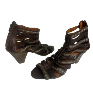 Pikolinos Maracaibo Gladiator Sandals Cognac Tan Leather Cut Out 39 / 8.5 - 9