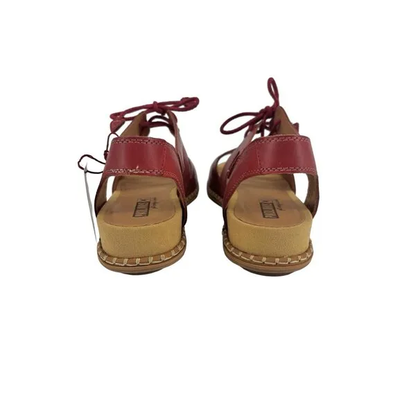 Pikolinos Marazul Strappy Lace Up Sandals Coral Womens 38 (US 7.5 8) New