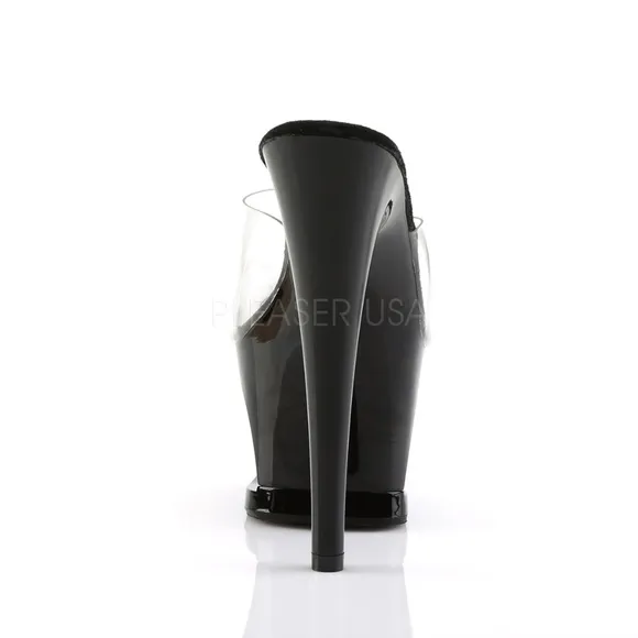 Platform Rhinestone Heart Clear High Heel Shoes