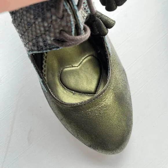 Poetic Licence &quot;Barbie Girl&quot; Green Lace-Up Heels, EU 39.5 / US 8.5