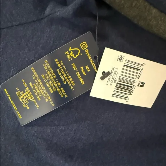Polo by Ralph Lauren Blue and Gray Hoodie