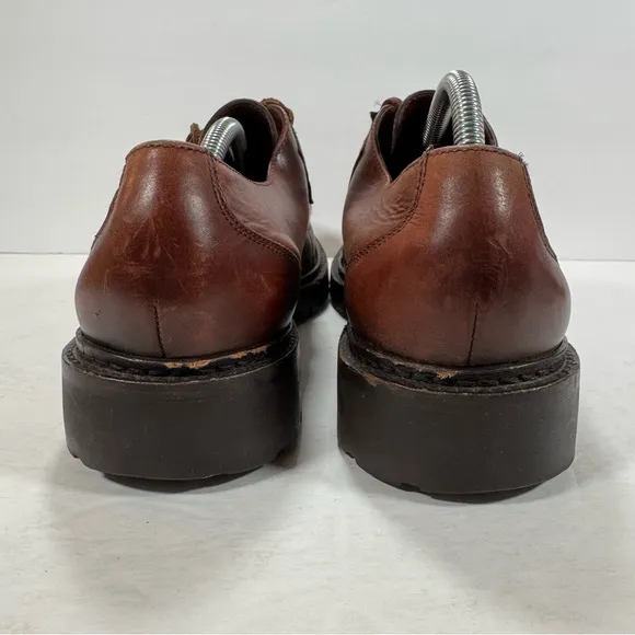 Polo By Ralph Lauren Brown Leather Lace Up Loafer Shoes Men Size 11D