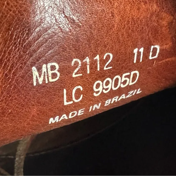 Polo By Ralph Lauren Brown Leather Lace Up Loafer Shoes Men Size 11D