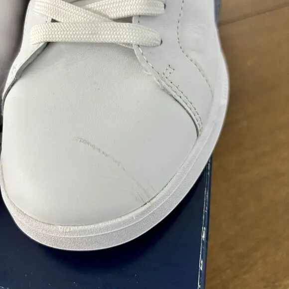 Polo Ralph Lauren Men’s Size 8.5 White Heritage Court II Leather Sneakers Tennis