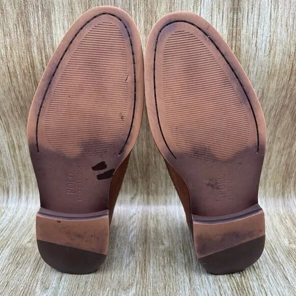 Polo‎ Ralph Lauren Moseley Men's Size 9.5 D Dress Shoes Brown Shoes Longwing