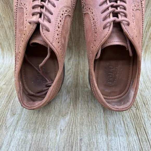 Polo‎ Ralph Lauren Moseley Men's Size 9.5 D Dress Shoes Brown Shoes Longwing
