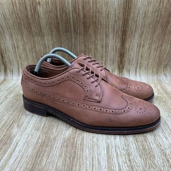 Polo‎ Ralph Lauren Moseley Men's Size 9.5 D Dress Shoes Brown Shoes Longwing