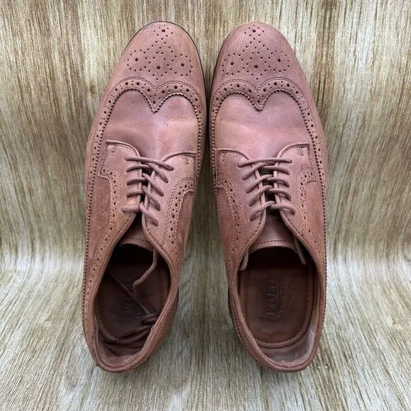 Polo‎ Ralph Lauren Moseley Men's Size 9.5 D Dress Shoes Brown Shoes Longwing