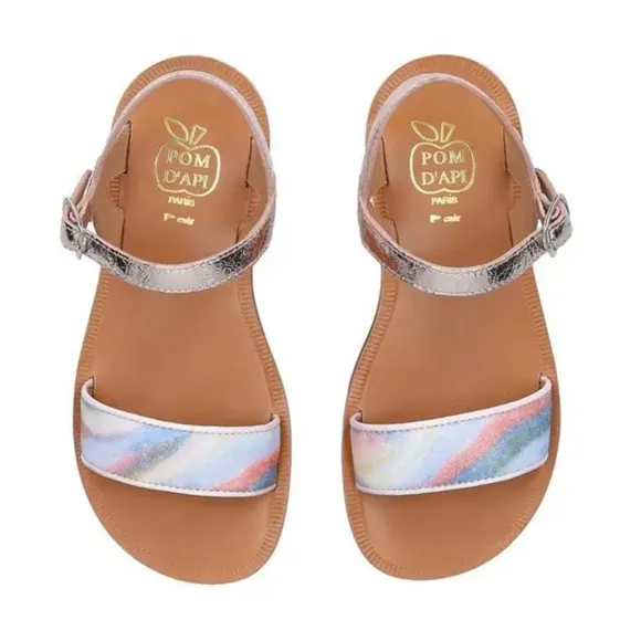 Pom D’Api Plagette Tao Open-Toe Leather Sandals - Size 13
