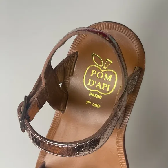 Pom D’Api Plagette Tao Open-Toe Leather Sandals - Size 13