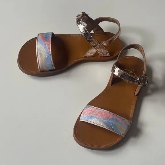 Pom D’Api Plagette Tao Open-Toe Leather Sandals - Size 13