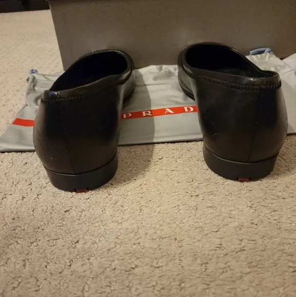 Prada Black and Silver Women's Shoes