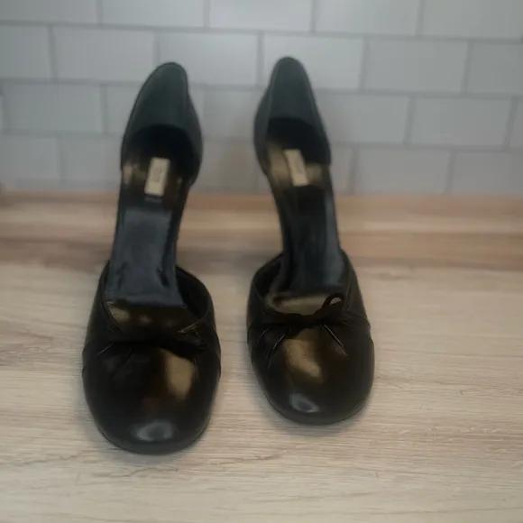 Prada bow tie Black Women's Heels