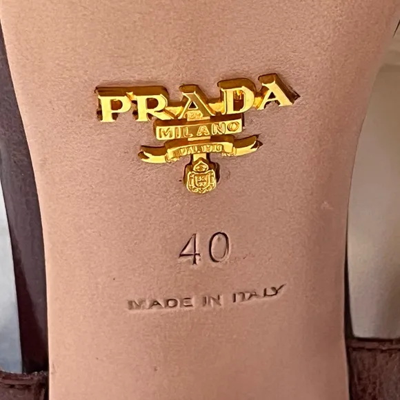 Prada | Brown Leather Strappy Platform High Heel Sandals 40 9