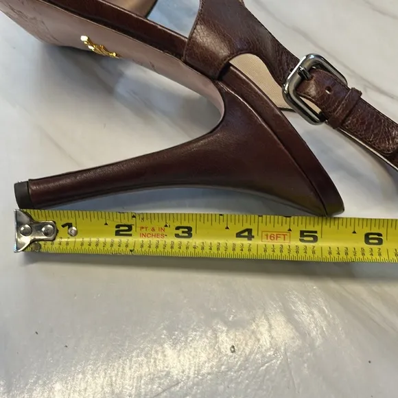 Prada | Brown Leather Strappy Platform High Heel Sandals 40 9