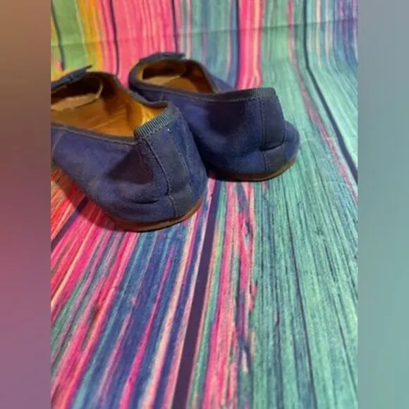 PRADA Green and Blue Suede Flats SIZE US 8 EU 38