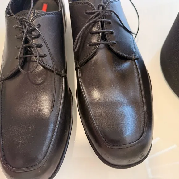 Prada Men's Black Leather Shoes