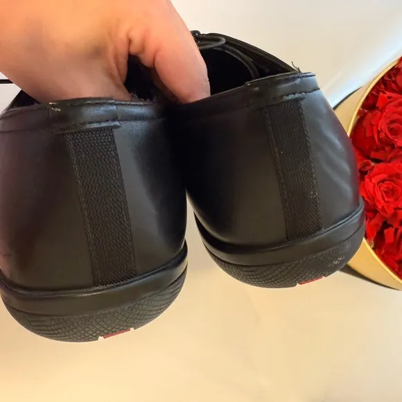 Prada Men's Black Leather Shoes
