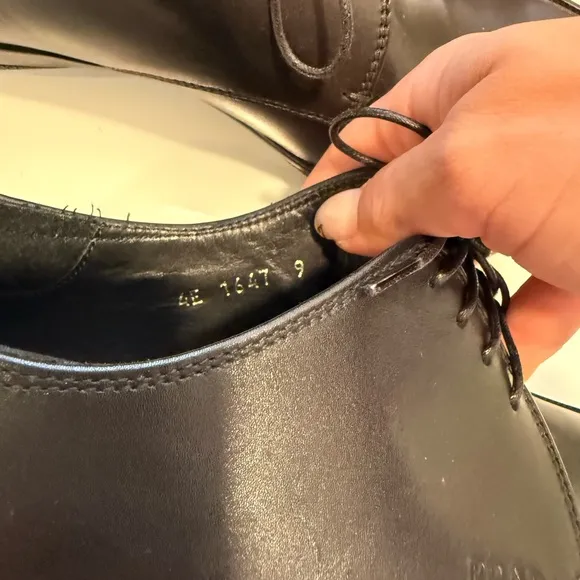 Prada Men's Black Leather Shoes
