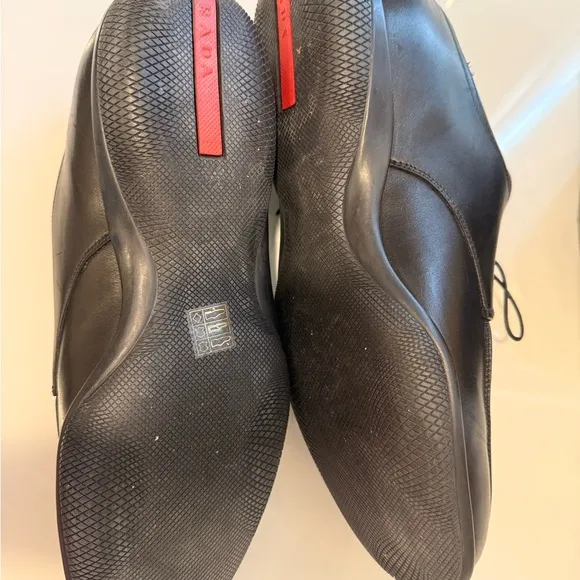 Prada Men's Black Leather Shoes