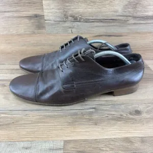 Prada Oxford Dress Shoes US 10 Leather Lace Men's Brown Wingtip