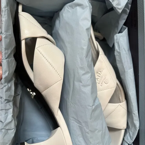 Prada quilted leather sandals with kitten heels 37