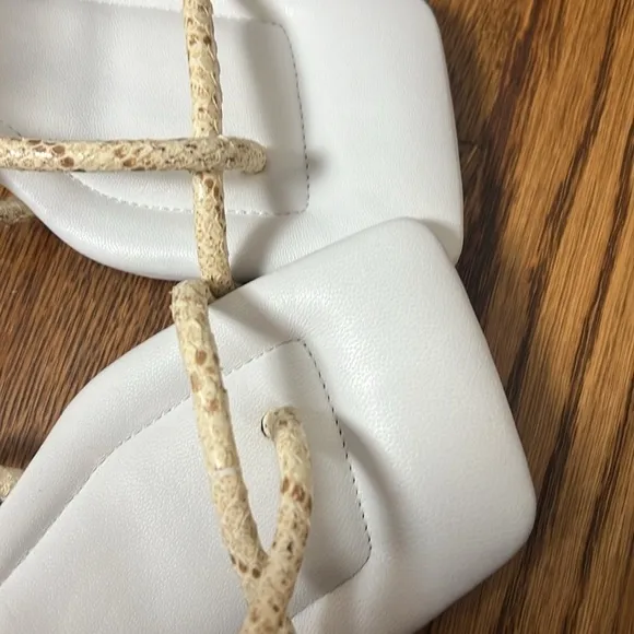Proenza Schouler Python-Embossed Strappy Slingback Sandals Size 36.5