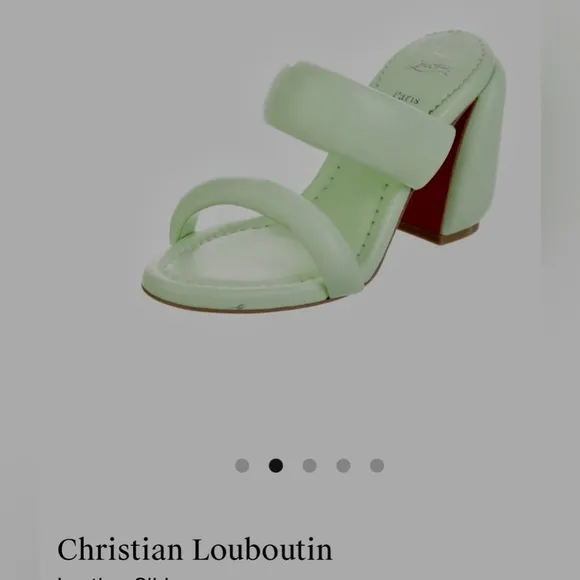 Puffy green, high heeled strappy slide-on sandals – – Unique AF