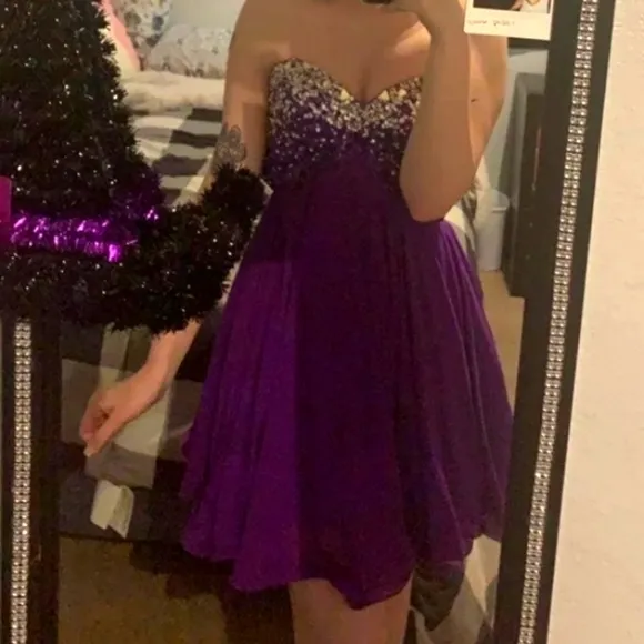 Purple&quot;Night Moves&quot;Prom Dress