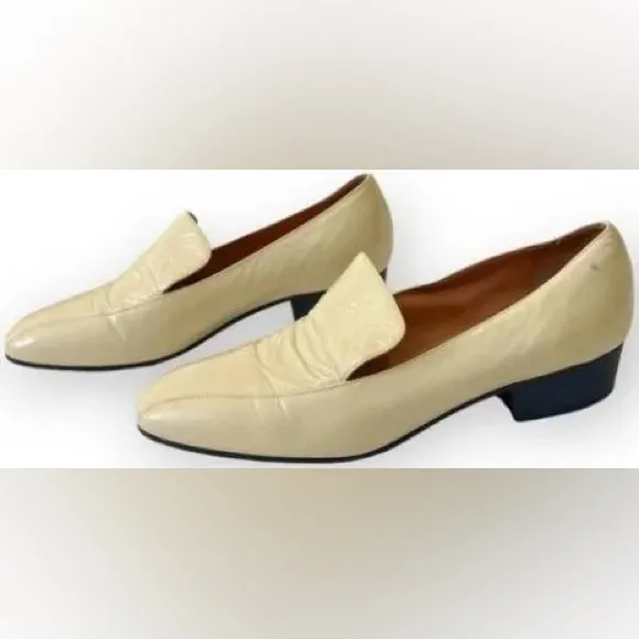 Rachel Comey Women's Cream Cow Leather Chester Loafer Flats Size 37 EU 7 US New