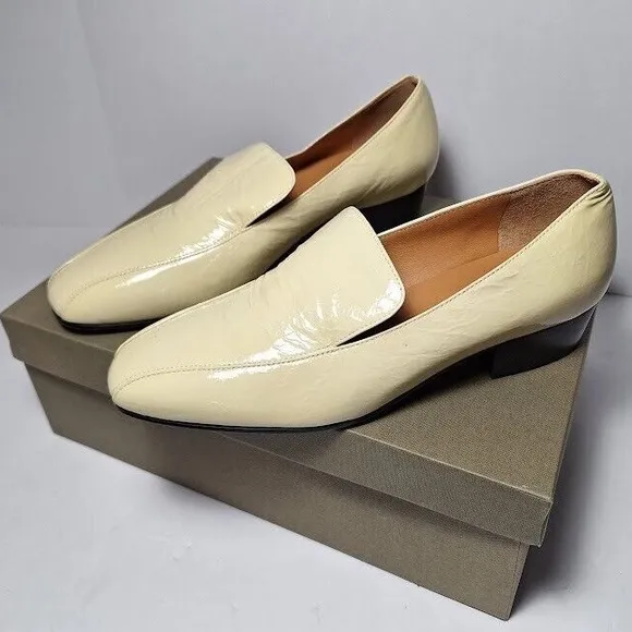 Rachel Comey Women's Cream Cow Leather Chester Loafer Flats Size 37 EU 7 US New