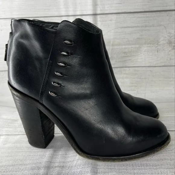 Rag &amp; Bone Alwyn Leather Studded Heel Ankle Boots