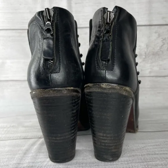 Rag &amp; Bone Alwyn Leather Studded Heel Ankle Boots