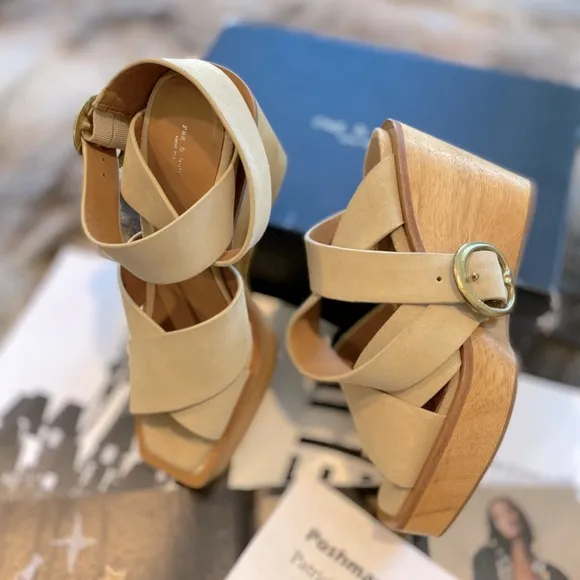 rag &amp; bone Santiago Clog Wedge Sandals