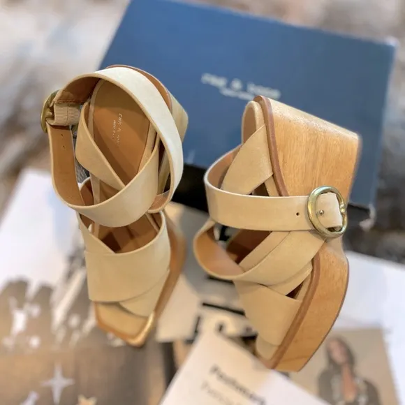 rag &amp; bone Santiago Clog Wedge Sandals