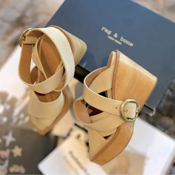 rag &amp; bone Santiago Clog Wedge Sandals