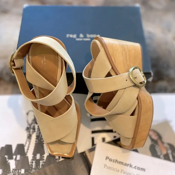 rag &amp; bone Santiago Clog Wedge Sandals