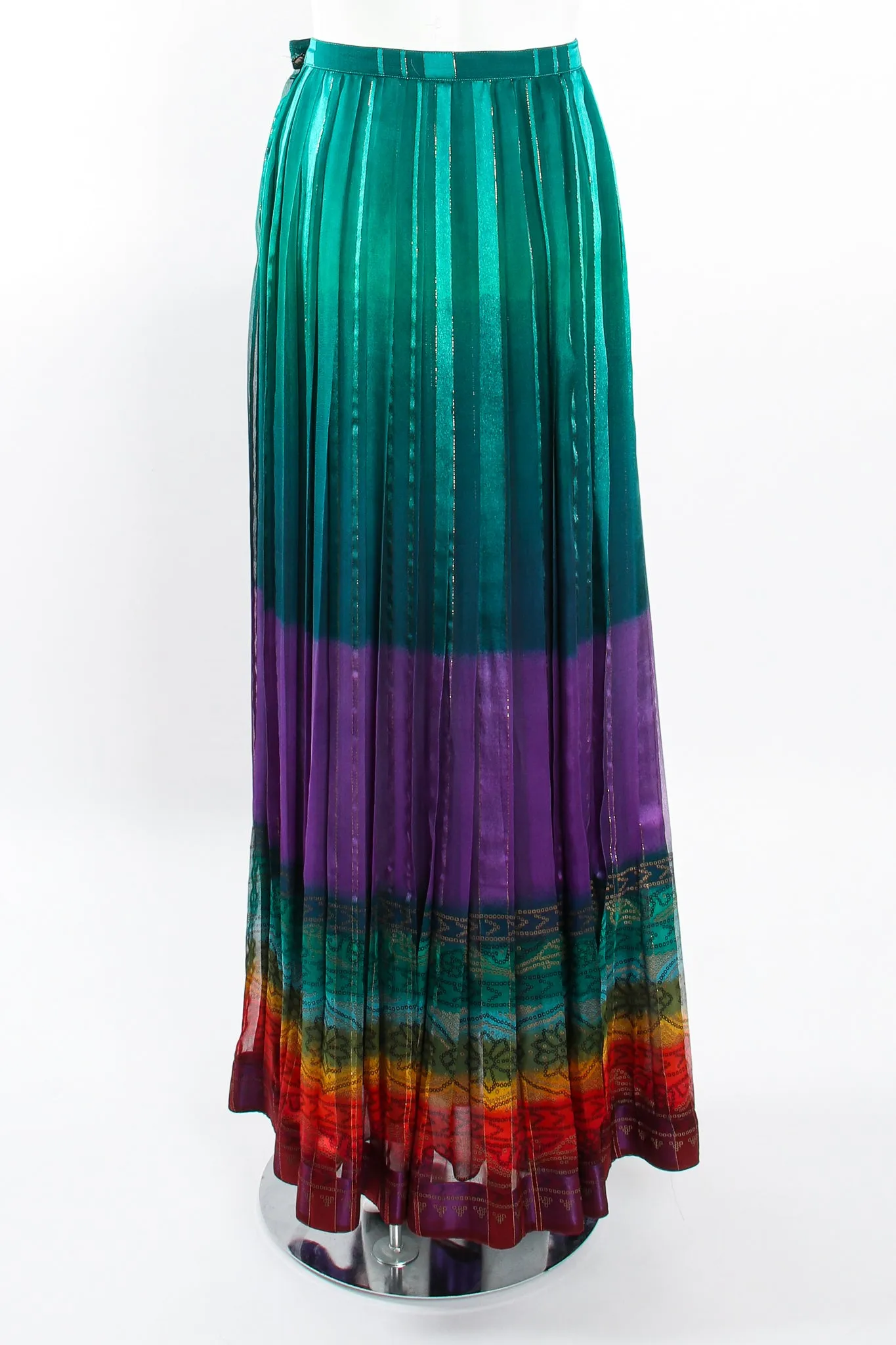 Rainbow Ombré Blouse & Skirt Set