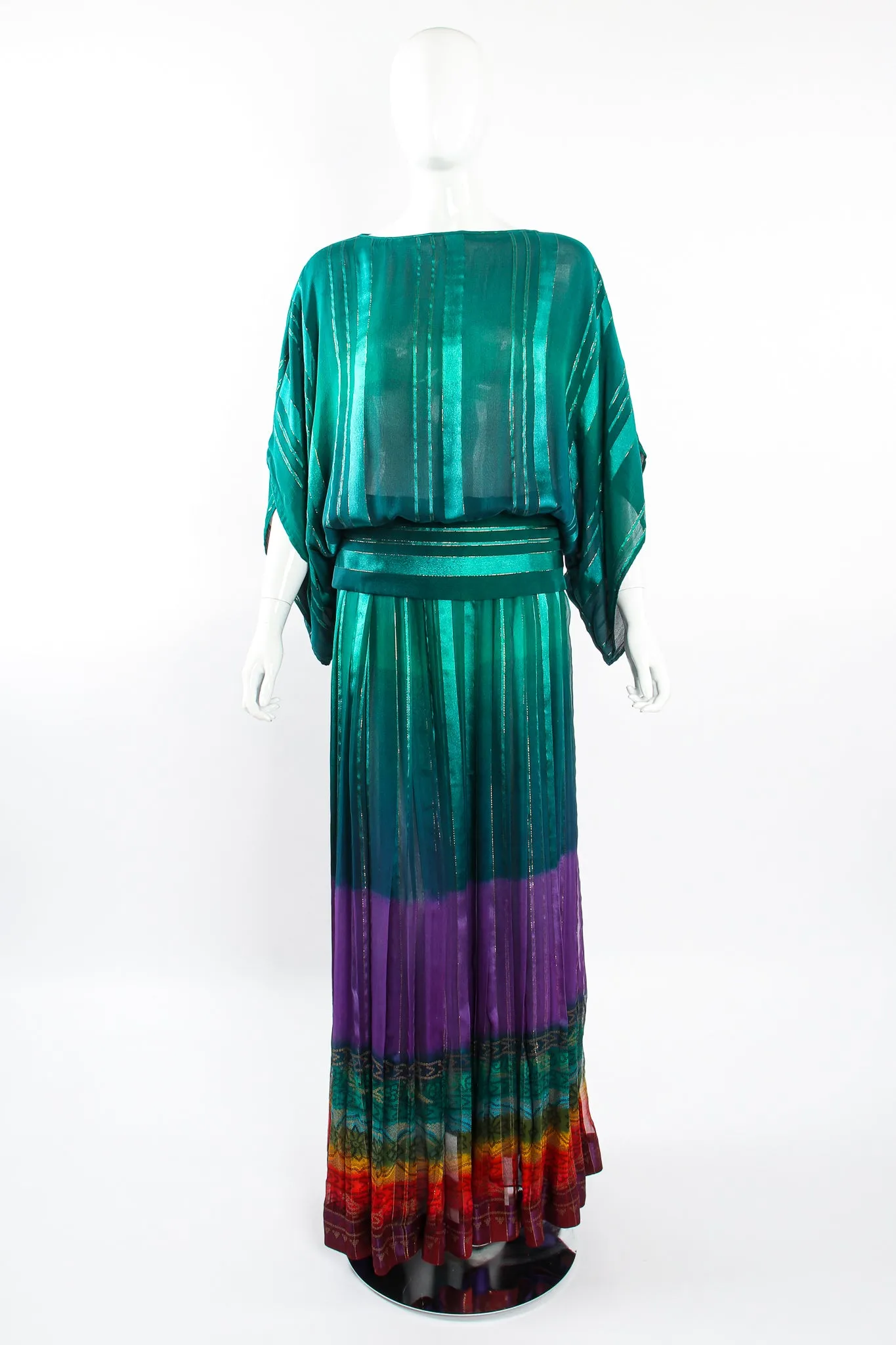 Rainbow Ombré Blouse & Skirt Set