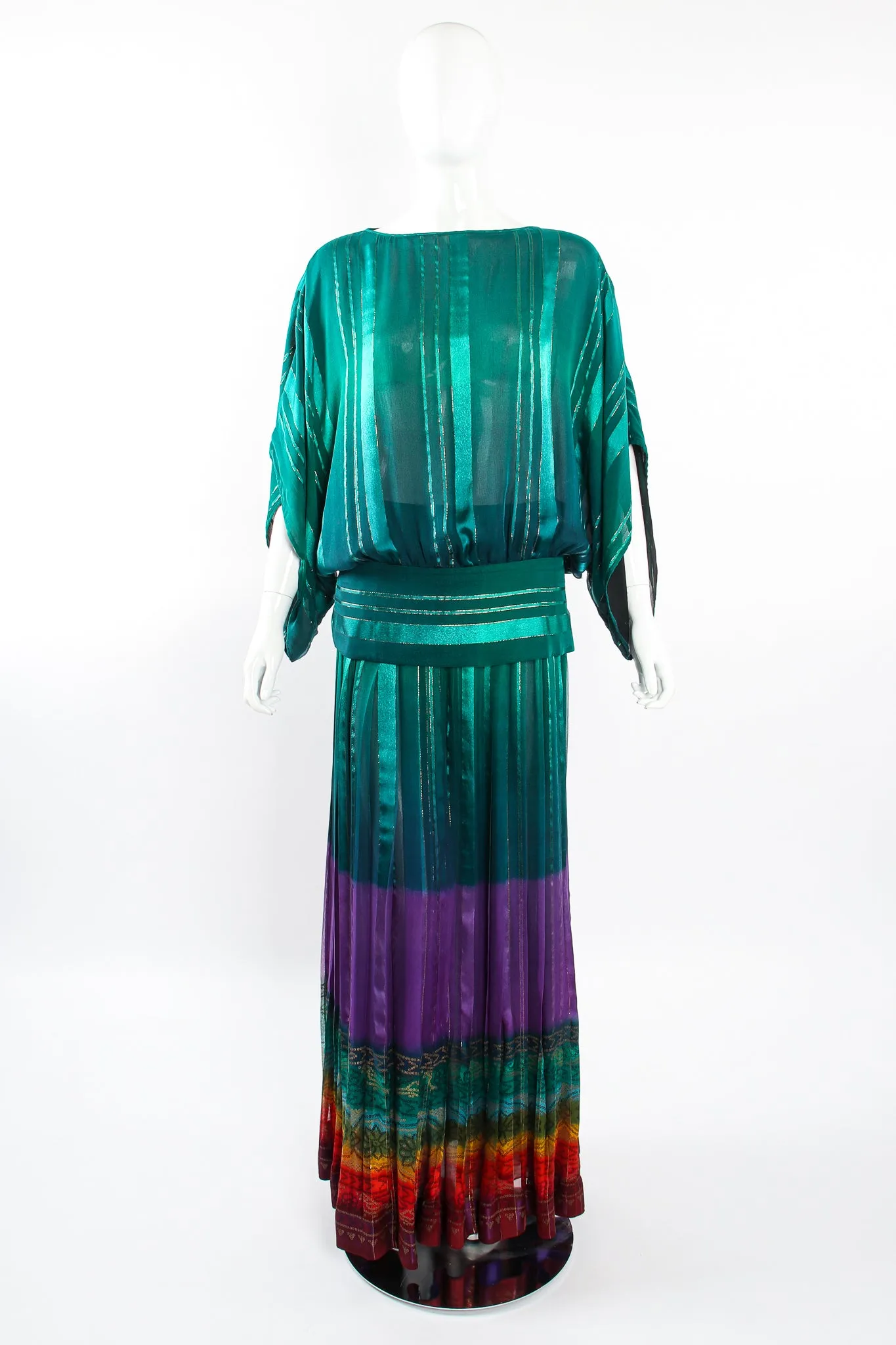 Rainbow Ombré Blouse & Skirt Set