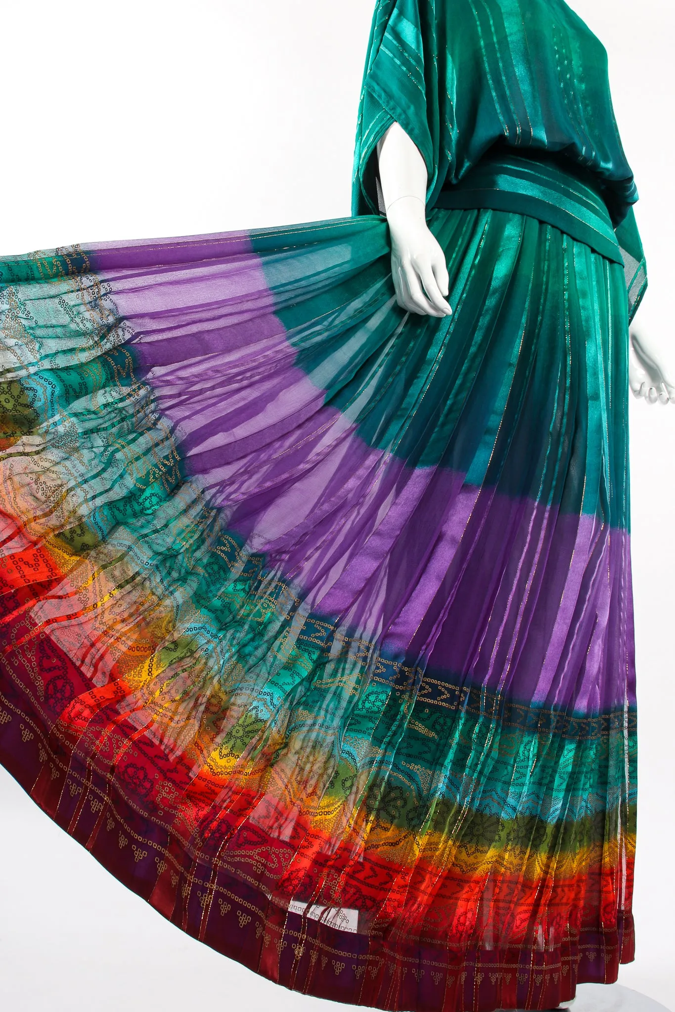 Rainbow Ombré Blouse & Skirt Set