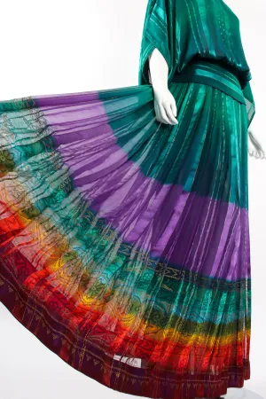 Rainbow Ombré Blouse & Skirt Set