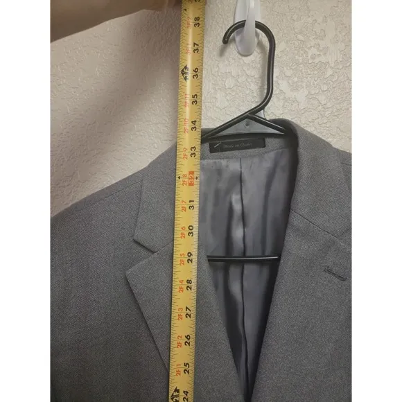 Ralph Lauren Mens Blazer Jacket Size 44 R Gray Silk Blend Sport Coat
