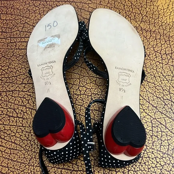 Ramon Tenza heart red stones Spain 9.5 heart shoes