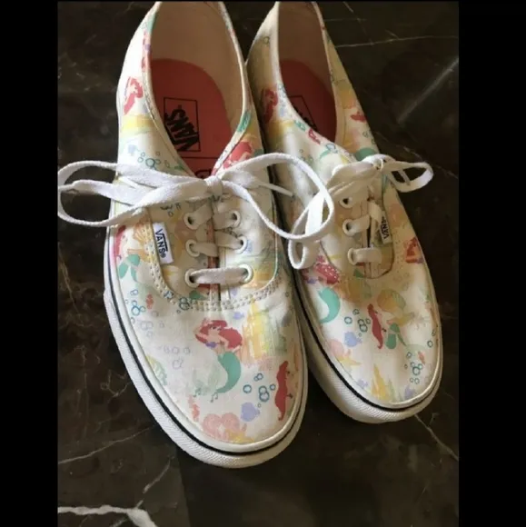 Rare ariel disney vans shoes 12.5 kids