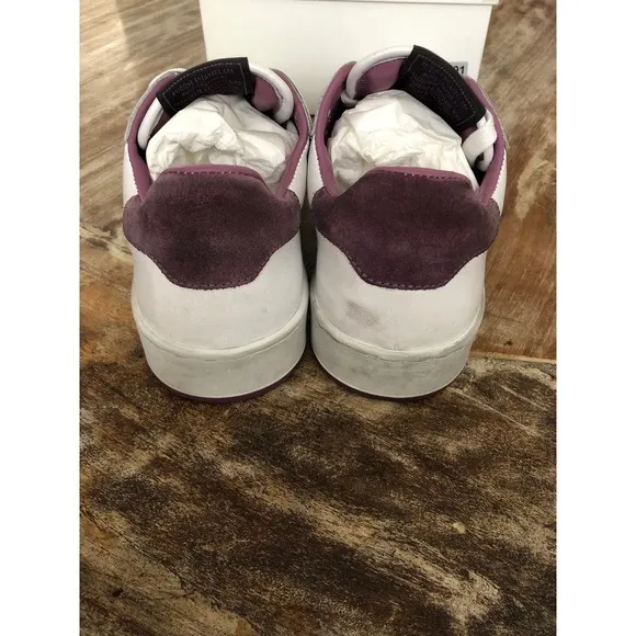 RE/DONE 80s Basketball Sneakers Leather Suede Low Top Shoes White Purple NWB 37