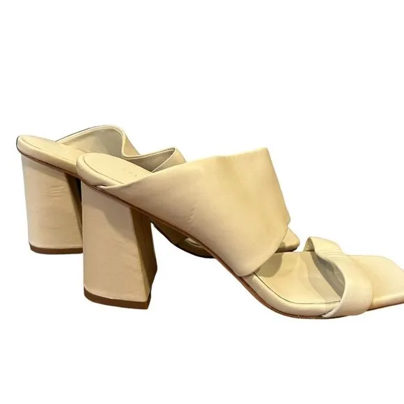 Revolve VINCE Nessia Block Heel Leather Mule Sandals