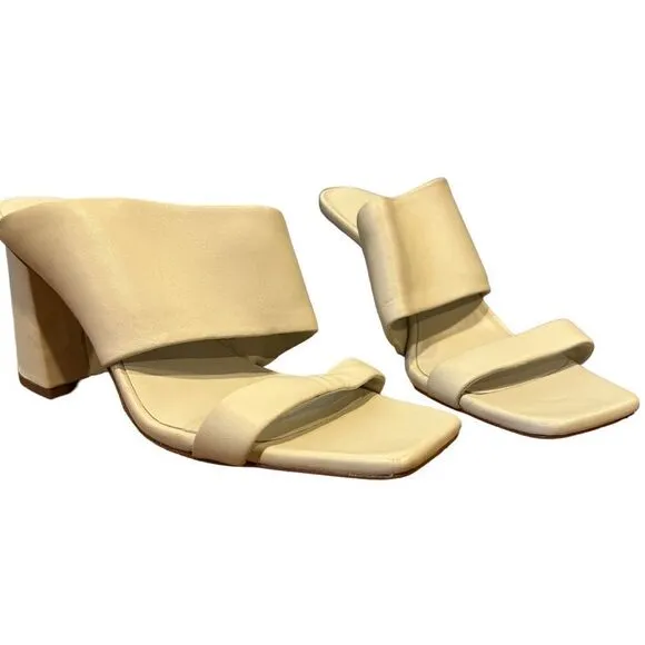 Revolve VINCE Nessia Block Heel Leather Mule Sandals