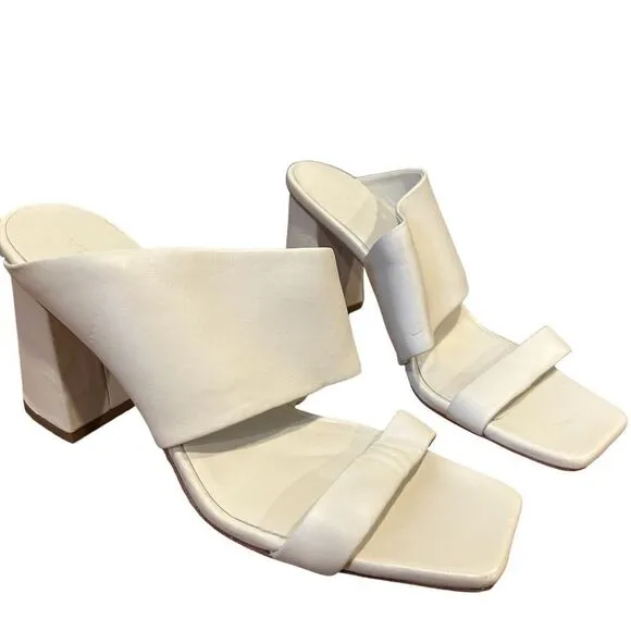 Revolve VINCE Nessia Block Heel Leather Mule Sandals