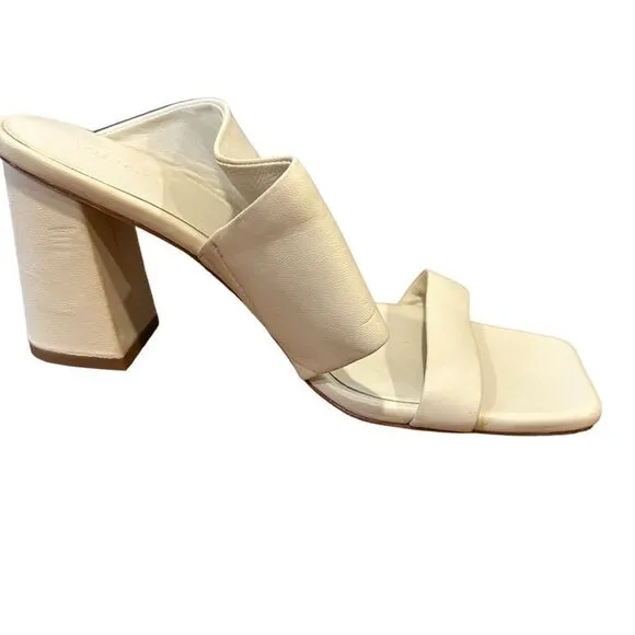 Revolve VINCE Nessia Block Heel Leather Mule Sandals